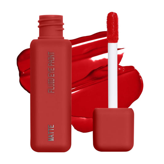 about-face Matte Fluid Eye Paint Scream of Consciousness – High-Pigment Liquid Eyeshadow, Long-Lasting, No-Budge Matte Finish, Vegan & Cruelty-Free (Primary Red)