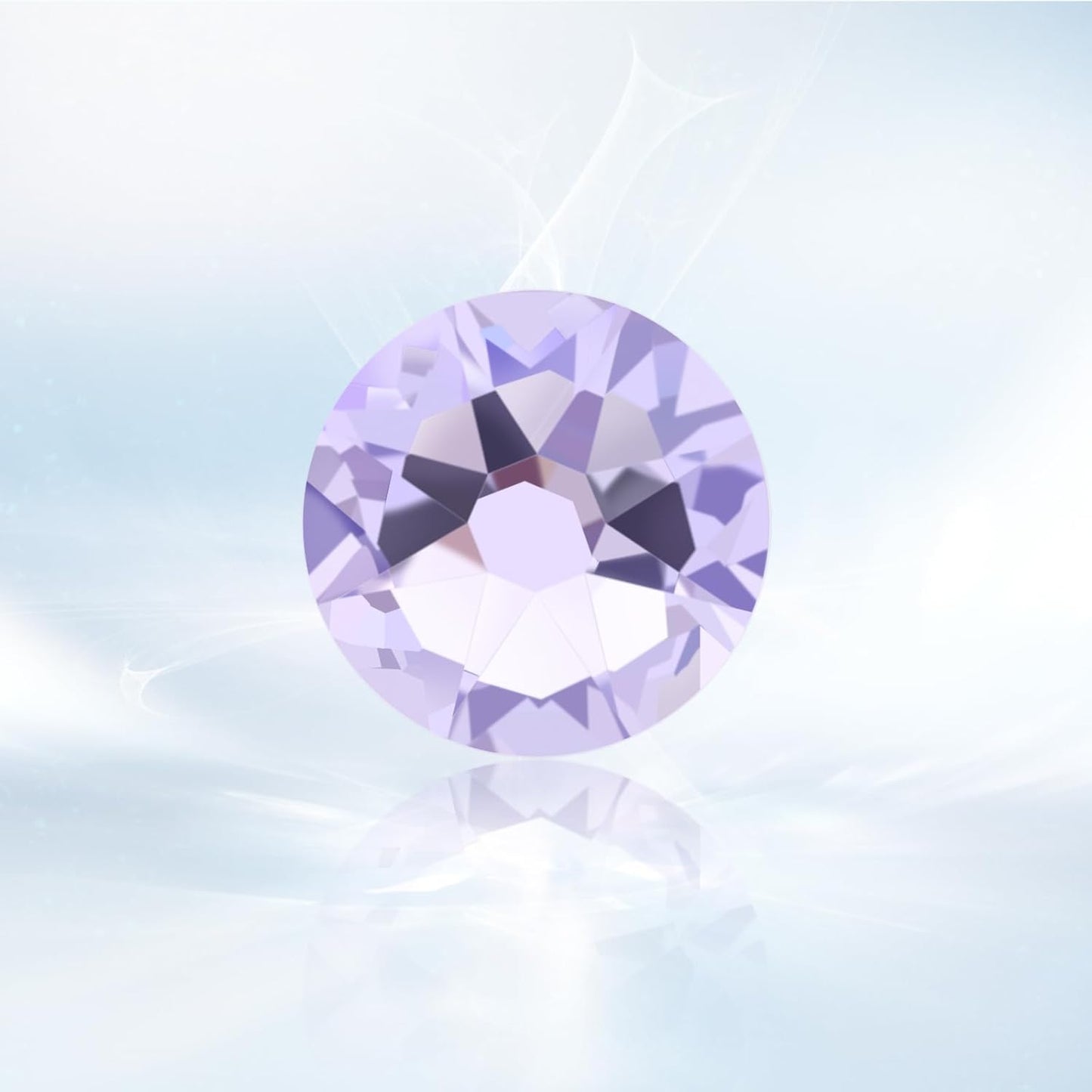 Novani Crystal Amethyst Rhinestones 288pcs Flat Back Round Rhinestone Style 2088 Sparkly Crystal Gemstones for Nail Art and Crafting SS30,6.4-6.6mm