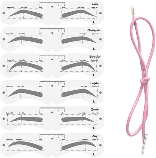 Eyebrow Stencils,Reusable Eye Brow Drawing , DIY Eyebrow Shaping Grooming Template Card Women Beauty Set