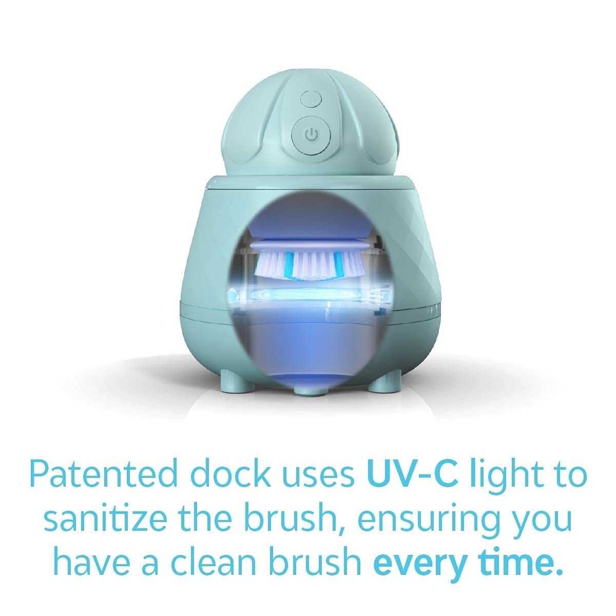 Tao Clean Ona Diamond Orbital Facial Brush and Cleansing Station – Robin's Egg Blue – Electric Face Cleansing Brush with Ergonomic Handle, Dual Speed Settings, 2 Piece Set, (BA-0201-RBE-US)