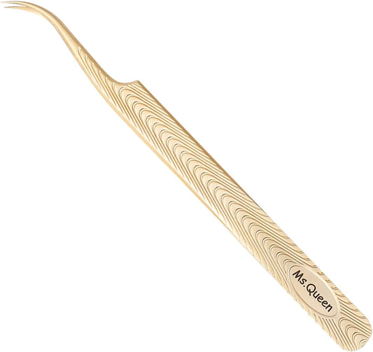 Ms.Queen Lash Tweezers for Eyelash Extension-Professional Lashing Tweezers for Mega Volume Mink Eyelashes Extensions Applying