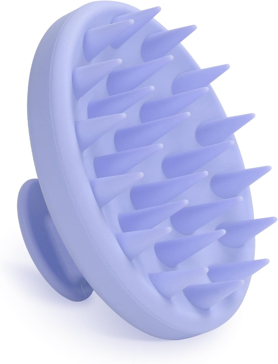 Silicone Scalp Massager, Scalp Scrubber for Hair Growth with Soft Bristles, Scalp Exfoliator Brush Dandruff Removal Shampoo Brush for Wet Dry Scalp Care (Light Purple)