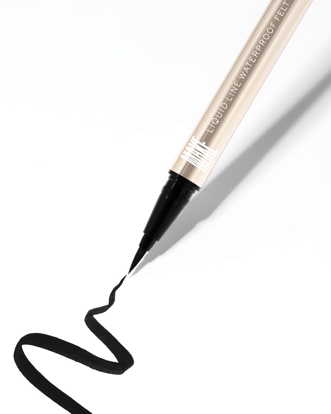 MAKE Beauty Smudge-Proof Felt Tip for Precise Application of Lines, Wings, and Graphics. Long Lasting Eye Liner, Liquid Line Waterproof Felt Tip Eyeliner - Onyx