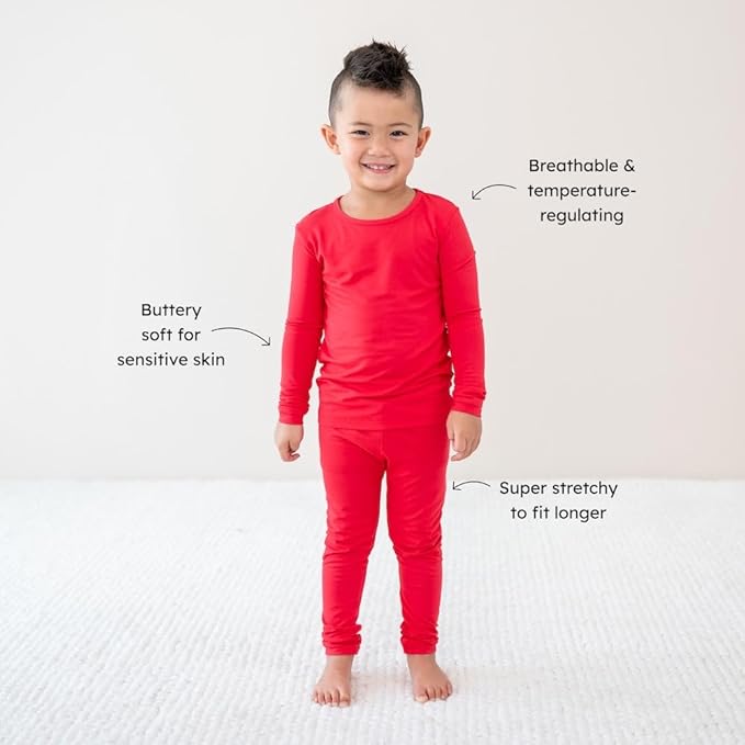 KYTE BABY Toddler Pajama Set - Pjs for Toddlers Made of Soft Bamboo Rayon Material