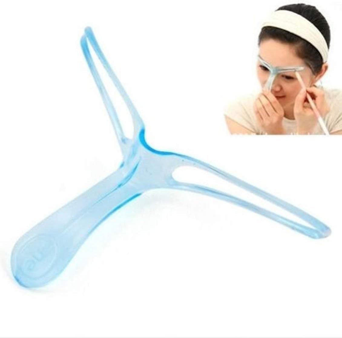 Blue Portable Eyebrow Shaping Stencils Eye Brow Guide Template Kit Makeup DIY Tool Eyebrow Color