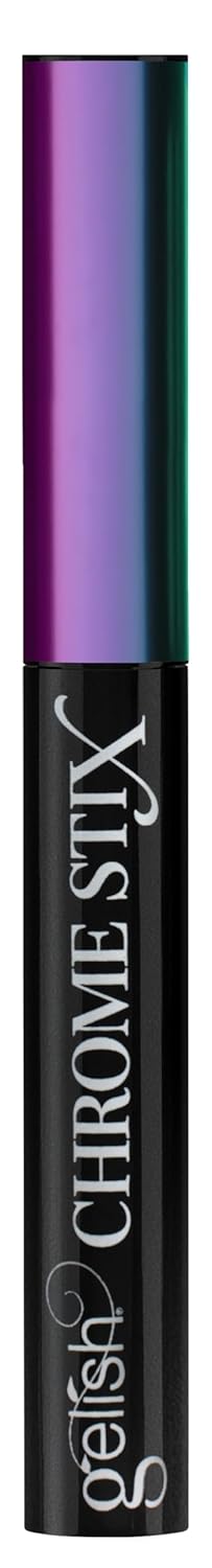 Gelish Chrome Stix, Chrome Nail Powder, Nail Art for Stunning Metallic Finish, Long-Lasting, Easy Application, Perfect for Professional and At-Home Use (Violet Chameleon, 0.5g)