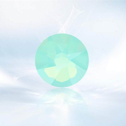 Novani Green Opal Rhinestones 288pcs Flat Back Round Rhinestone Style 2088 Sparkly Crystal Gemstones for Nail Art and Crafting SS30,6.4-6.6mm