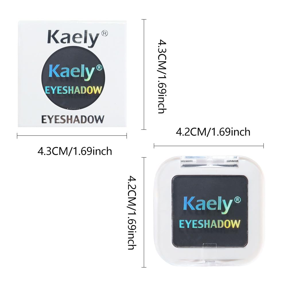 Buildable Matte Eyeshadow Makeup Palette Single - Black Shades | Creamy Pressed Powder for Easy Blending | Mini Travel Palette for Women | Everyday Natural Eye Makeup