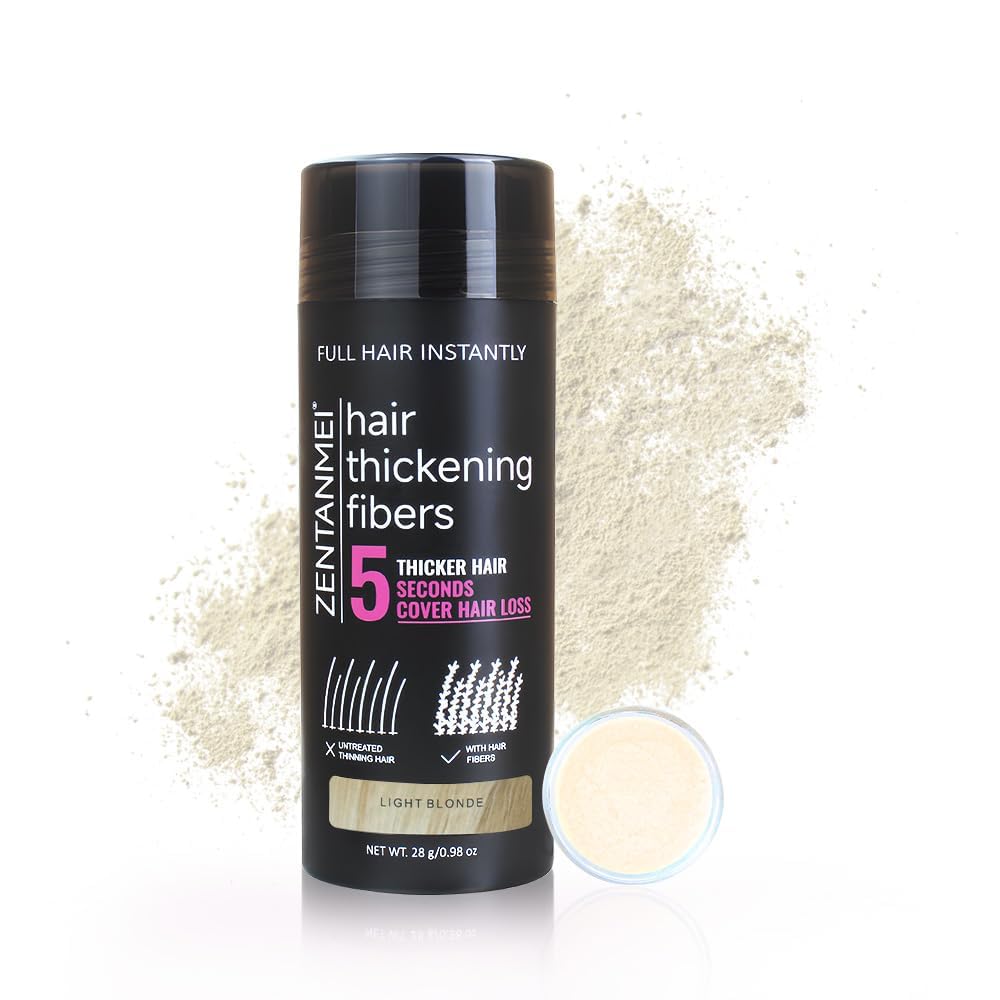 Hair Fibers for Thinning Hair for Women All-Natural Hair Building Fibers 0.98 Oz Hair Volume Powder Bald Spot Cover Up for Men & Women (Light Blonde)
