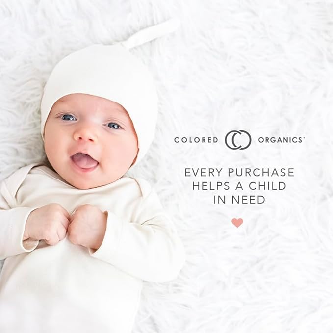 Colored Organics Baby Zip-Up Footed Sleeper with 2-Way Zipper - Newborn Organic Cotton Pajamas