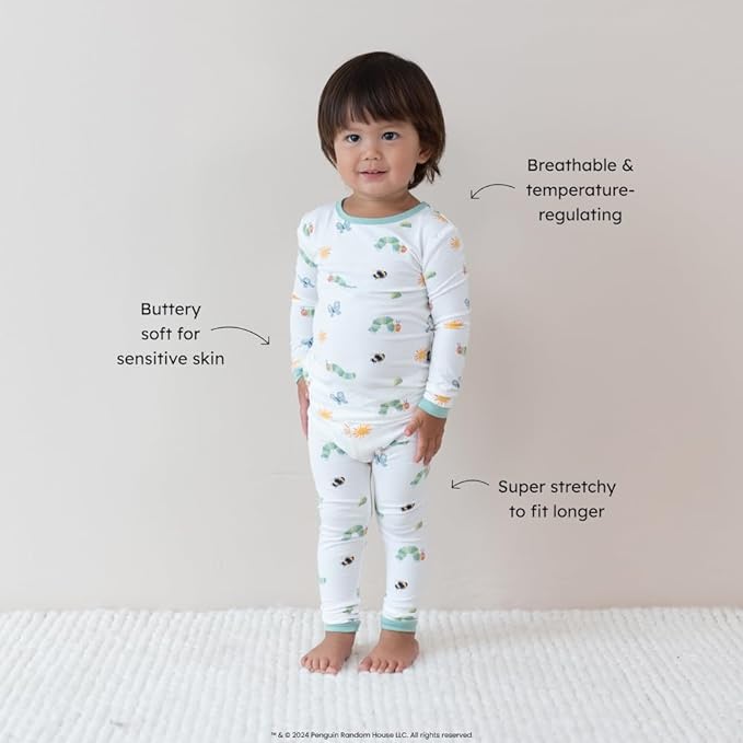 KYTE BABY Toddler Pajama Set - Pjs for Toddlers Made of Soft Bamboo Rayon Material