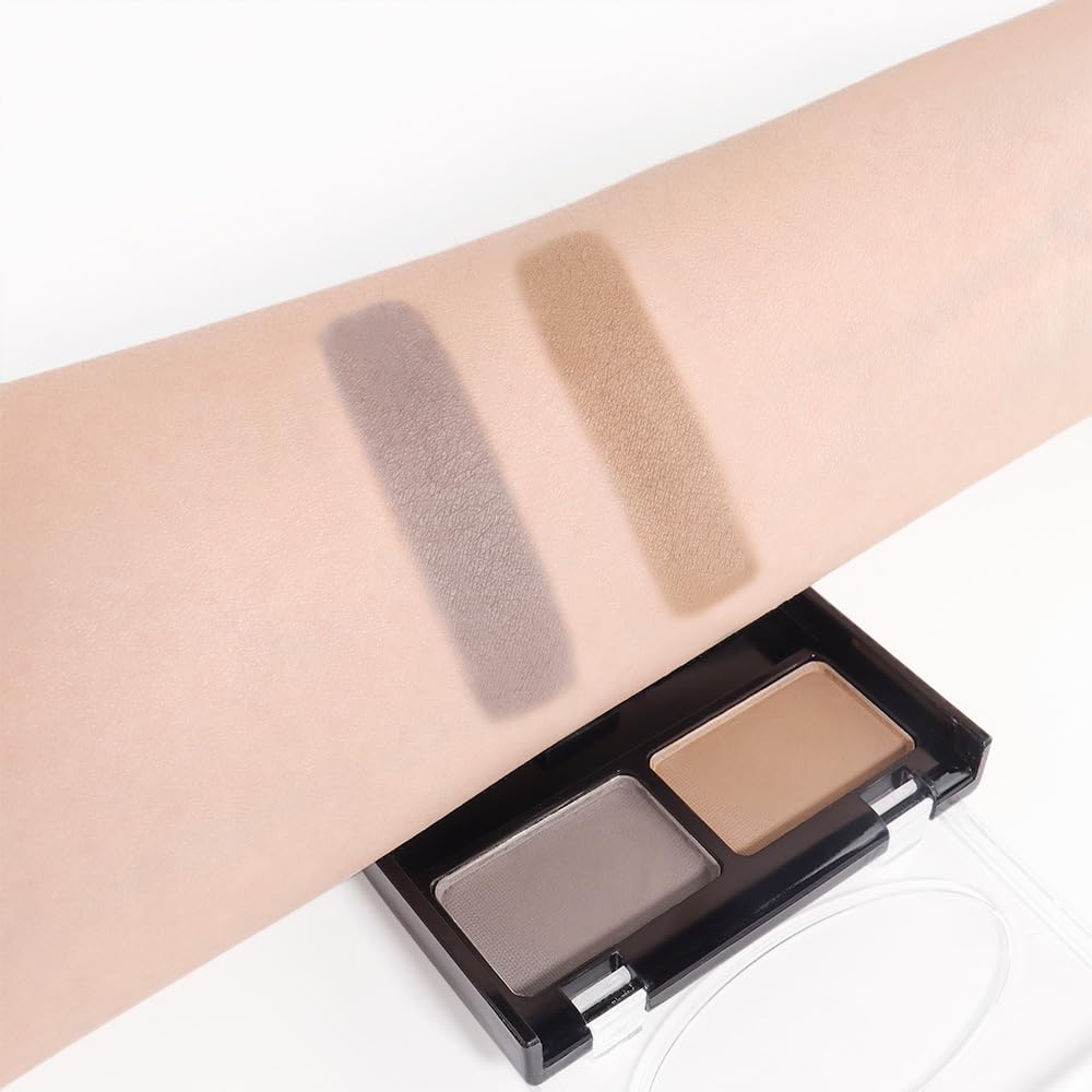 Gray Brown Eyebrow Powder Kit for Women,Taupe Eye Brow Palette with Brush, Brow Color Filler Get Full Defined Natural Brows,Contour Palette, Light Medium sombra para cejas,Long-Lasting Waterproof