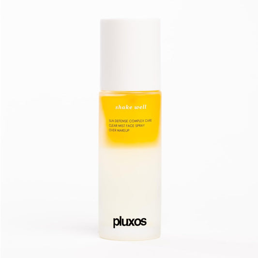 | PLUXOS 47 | SUNSCREEN + SKINCARE SPF 47 FACE MIST SPRAY (Vanilla) | SUN DEFENSE COMPLEX CARE | Apply Over Makeup, Broad Spectrum, Clear, Light, Vegan, Hydrate, Fight Acne, Anti-Aging, Cell Repair