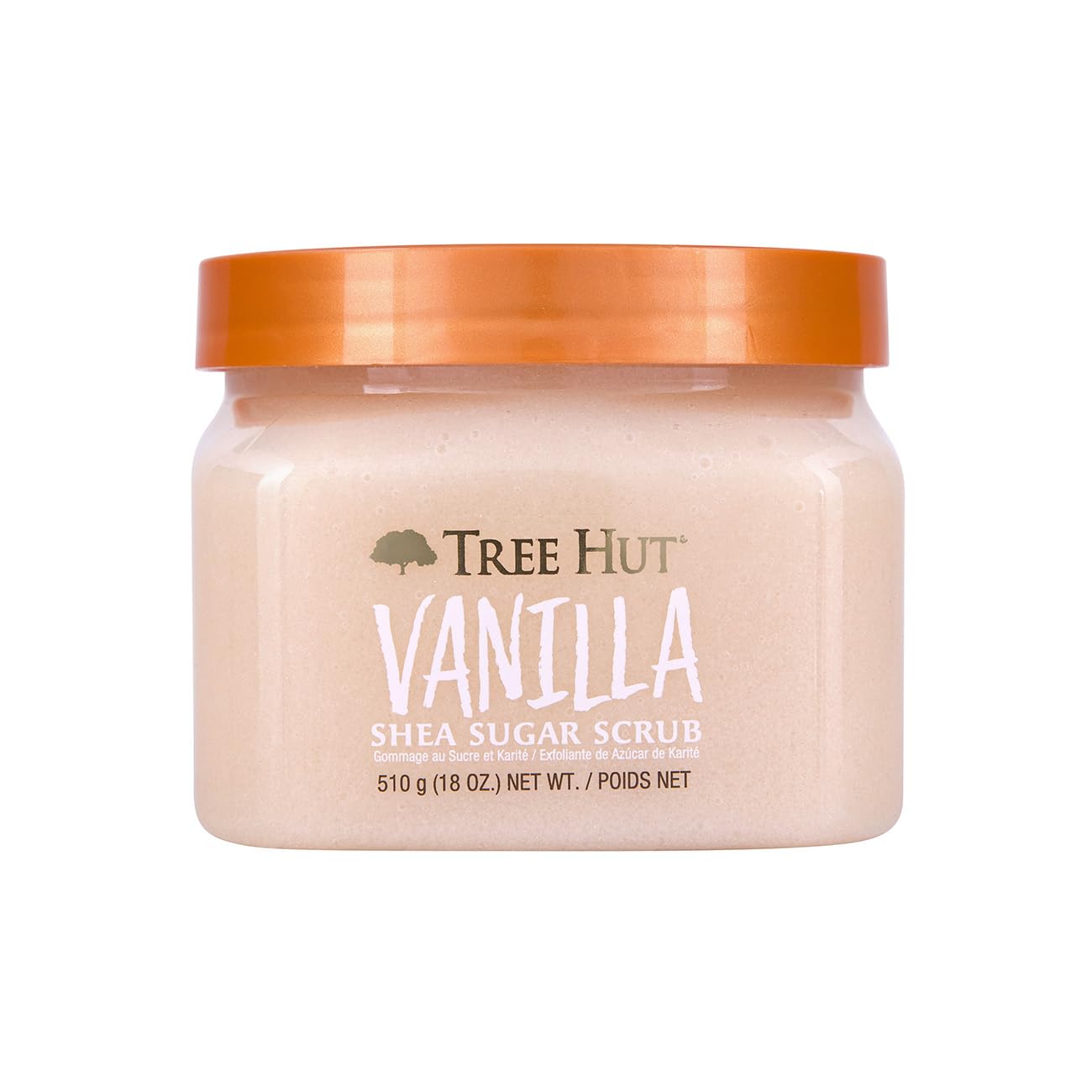 Tree Hut Vanilla Shea Sugar Exfoliating & Hydrating Body Scrub, 18 oz