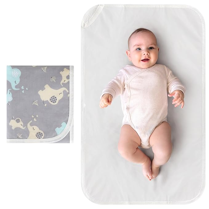 Accmor Portable Diaper Changing Pad, Foldable Waterproof Baby Changing Mat for Diaper Bag, Compact, Lightweight, Baby Changing Mat for Travel