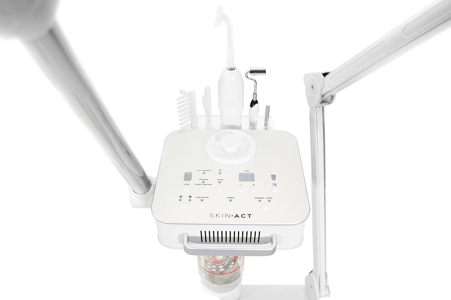 Facial Ozone Steamer 4 in 1 with Magnifying LED Light, High Frequency and Galvanic Aroma Therapy by SKINACT