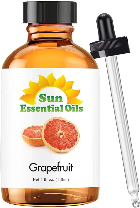 Sun Essential Oils Grapefruit Essential Oil 4 fl oz for Candle Making, Aromatherapy & Diffuser
