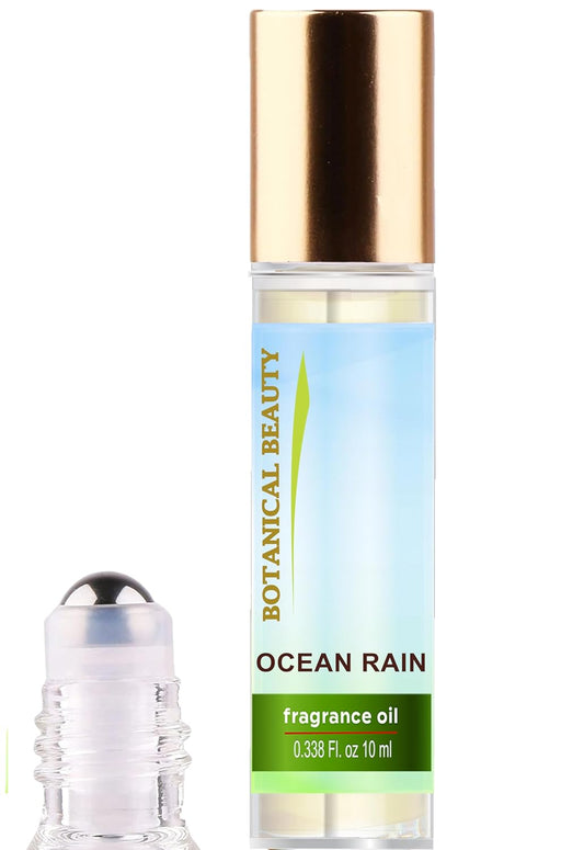 Botanical Beauty OCEAN RAIN FRAGRANCE OIL ROLL-ON 0.338 FL OZ (10 ML) Rollerball Perfume, Alcohol-Free, Long Lasting