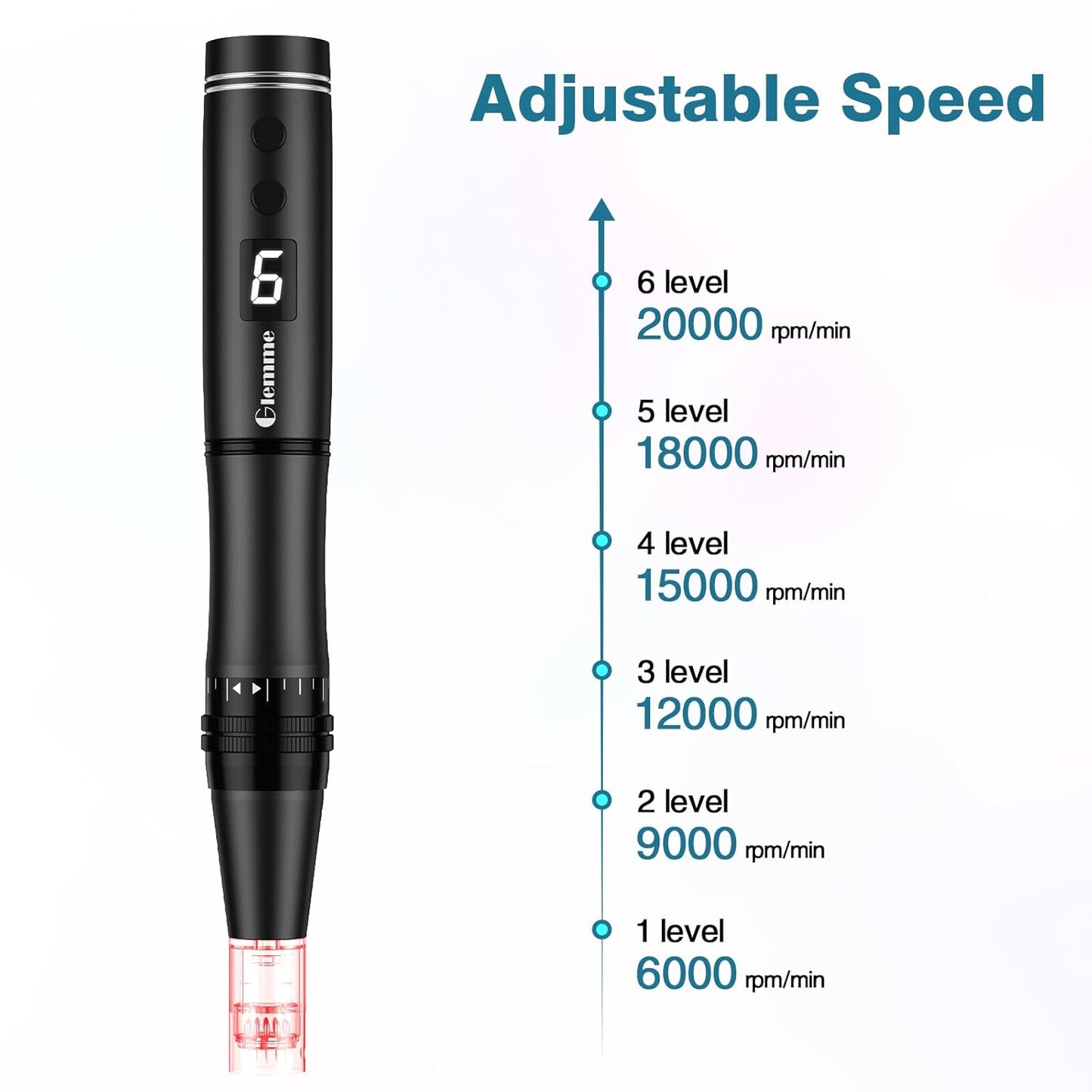 Microneedle Derma Roller Pen for Hair Beard Face Skin, Derma Pen Microneedling Pen for Women Men Home Use