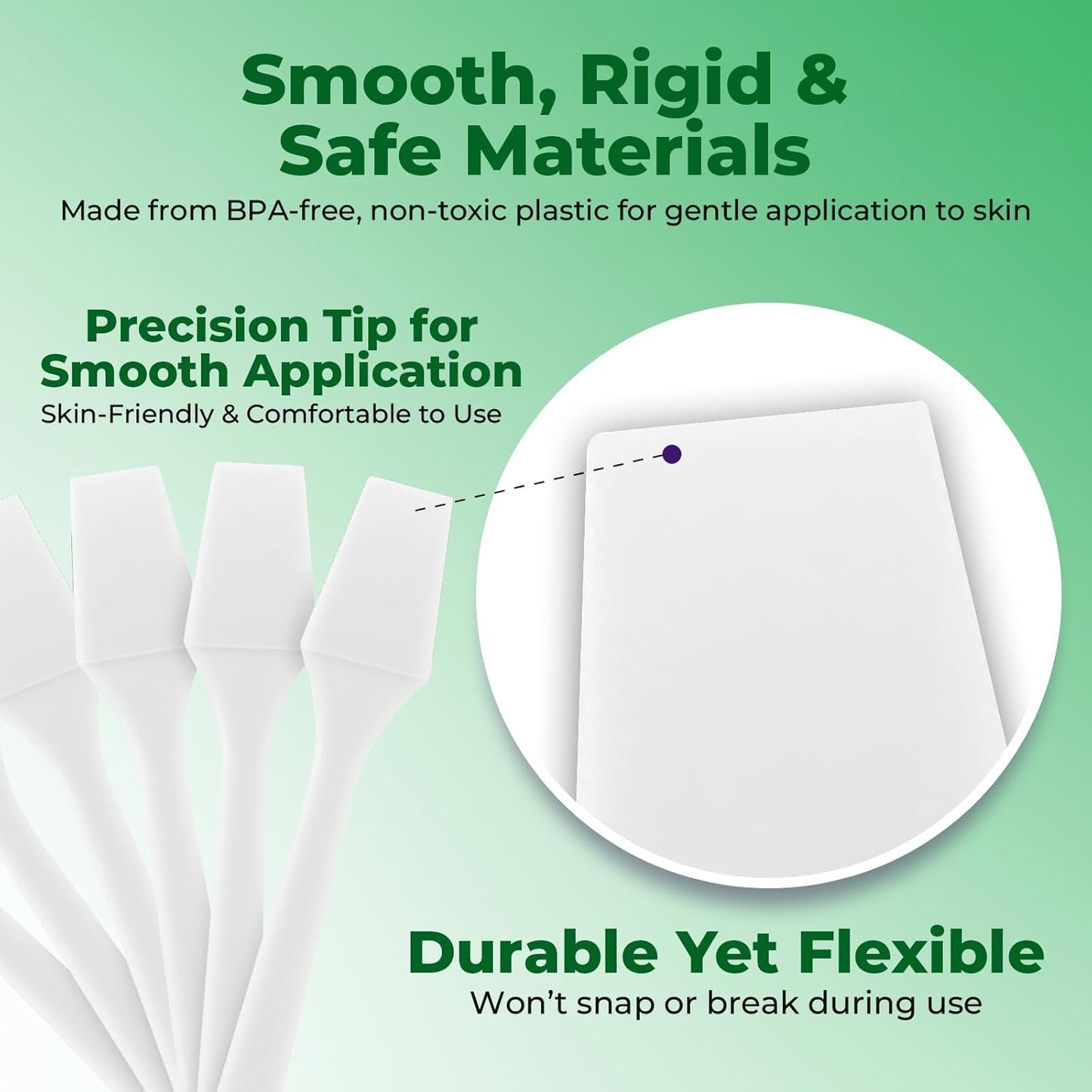 Mini Skin Care Spatula (2.5", 100 Pack) - Small Spatula for Makeup, Creams & Crafts | Makeup Applicator for Mixing, Cosmetic, Face Mask | Disposable Cosmetic Applicators | White