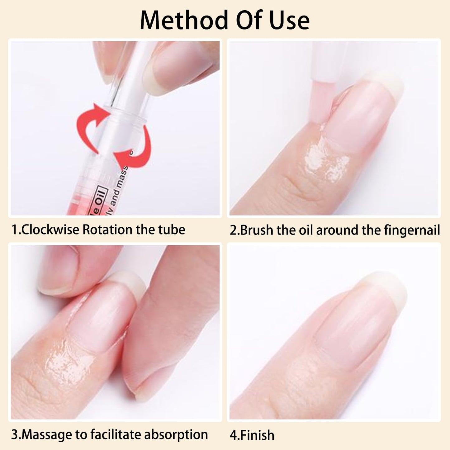 Cuticle Oil Pen Sweet Almond Nail Growth Serum and Repair Treatment Hydrating Oil for Dry Cuticles and Skin Cuticle Buddy Revitalize Nails with Radiant Cosmetics' Nail Growth Oil (6pcs)