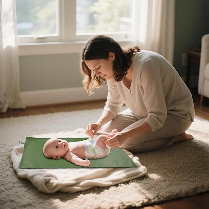 Brown Portable Diaper Changing Pad, Baby Changing Mat for Baby Travel or Home, Foldable Mat Fits Perfectly in Diaper Bag (67-04)