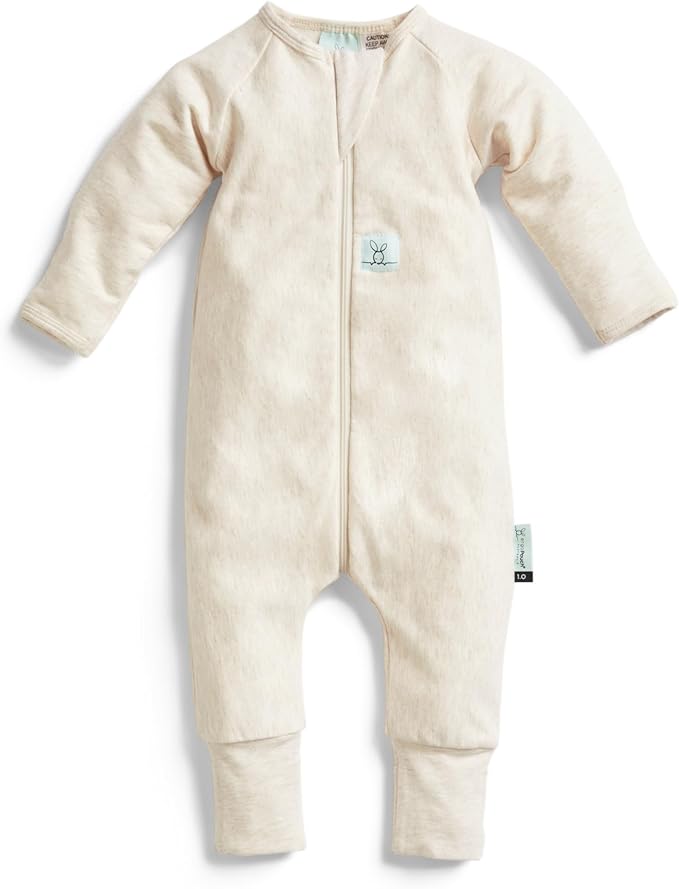 ergoPouch Long Sleeve Romper – Slim-Fit Baby Pajamas & Sleep Layer with Front Zip, Breathable & Durable for Sleep