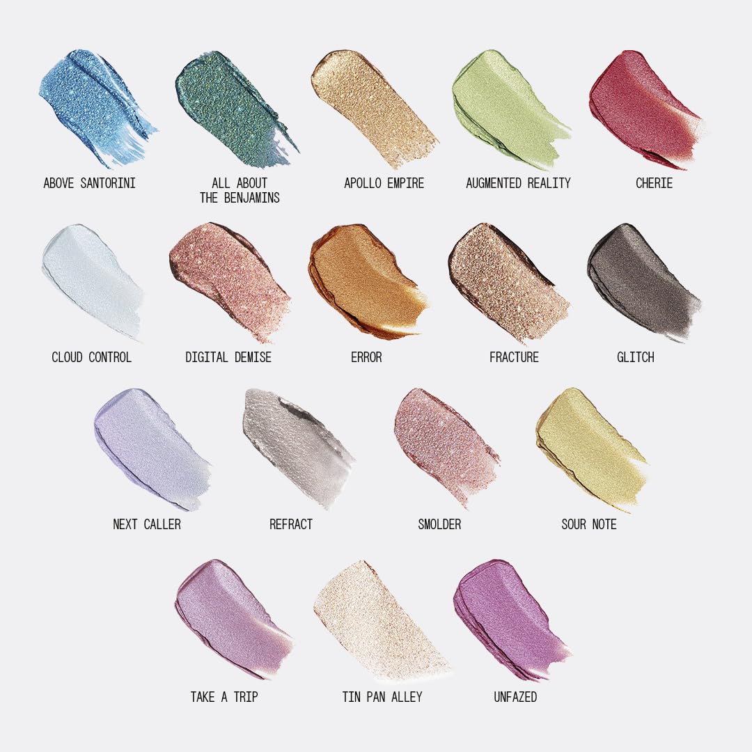 aboutface Fractal Glitter Eye Paint Take A Trip– Smudge-Proof, Long-Lasting Liquid Eyeshadow – Intense Sparkle with Mousse Texture – Vegan, Cruelty-Free – 0.13 oz (Lavender)