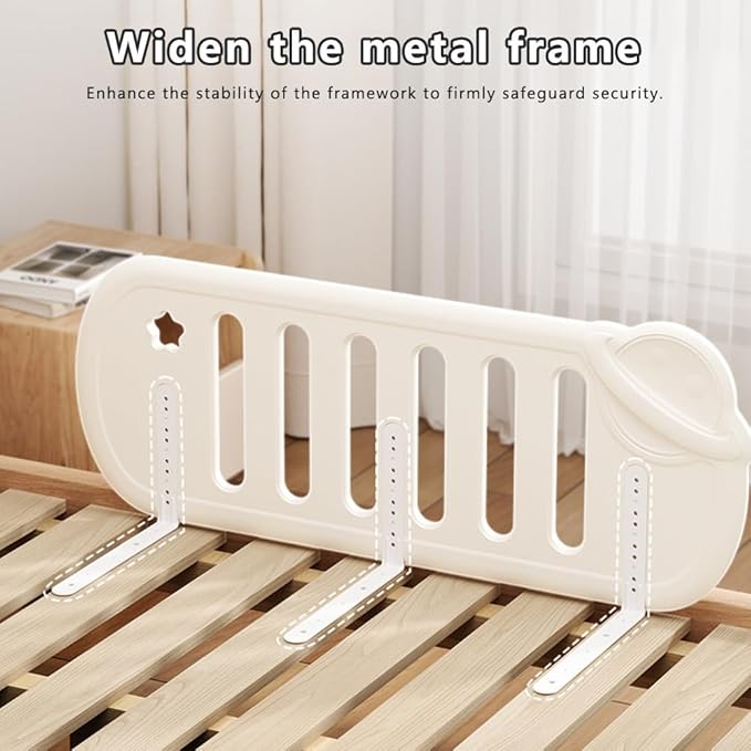 Child and Baby Bed Rail - Universal Bed Rail with Reinforced Anchors for Baby Bed Armrests Suitable for Double Beds, King and Double Beds, Thick Mattresses, and Embedded Bed (Planet (47.2 ") 1Set)