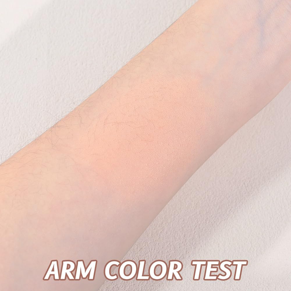 Single Mini Pressed Eyeshadow Makeup Palette, Nude Skin Color Sparkle Shimmer Glitter Monochrome Cream Eye shadows Palette Brightener Makeup for Older Women, Pigmented Waterproof 02#