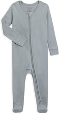 Colored Organics Baby Zip-Up Footed Sleeper with 2-Way Zipper - Newborn Organic Cotton Pajamas