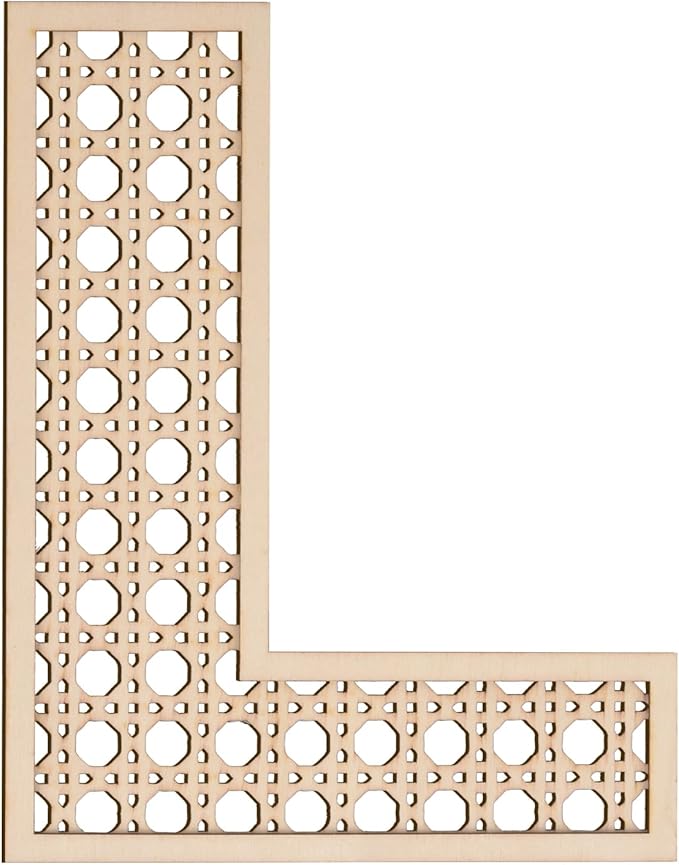 Large Boho Wooden Rattan Letters 12 inch for Nursery Decor Wood Letter L Wall Decors for Baby Girl Boy Bedroom Home Rustic Name Sign Birthday Wedding Decorative Letters