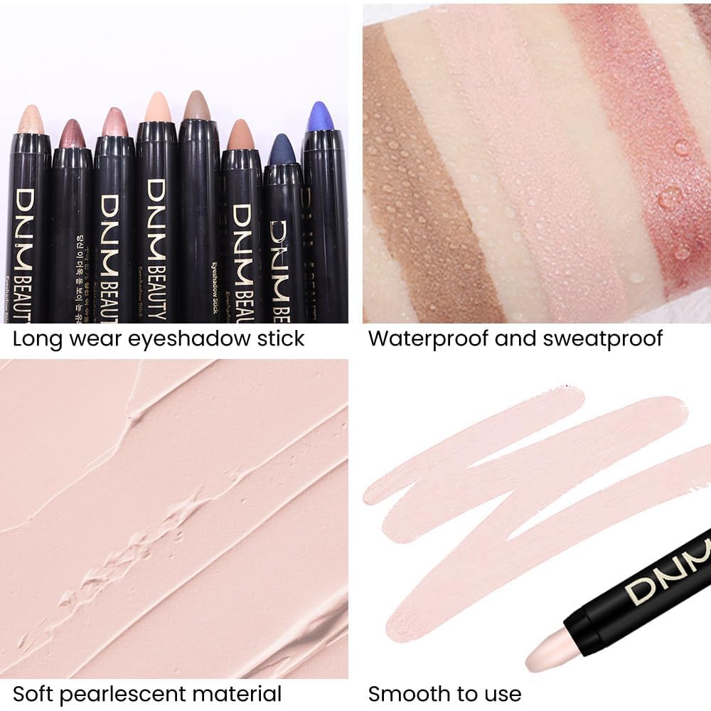 evpct 2Pcs Cream Eyeshadow Sticks Set for Eyes Waterproof, Desert Matte Eye shadow Stick Pencil Pen Bulk sombras en crema para ojos 28+28