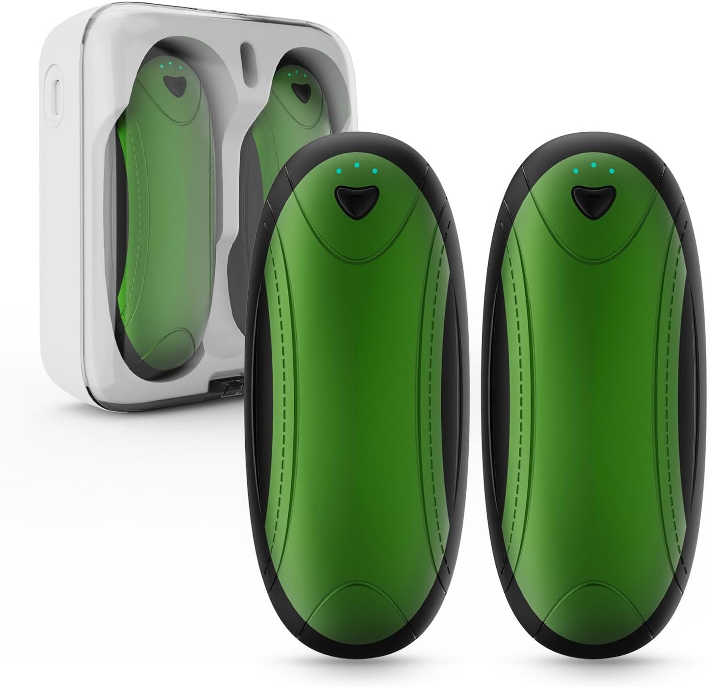 Hand Warmers 2 Pack with 10000mAh Charging Box,Portable Pocket Heater,24Hrs Long Safe Heat,Outdoor, Travel, Golf, Hunting, Camping,Gifts for Men Women