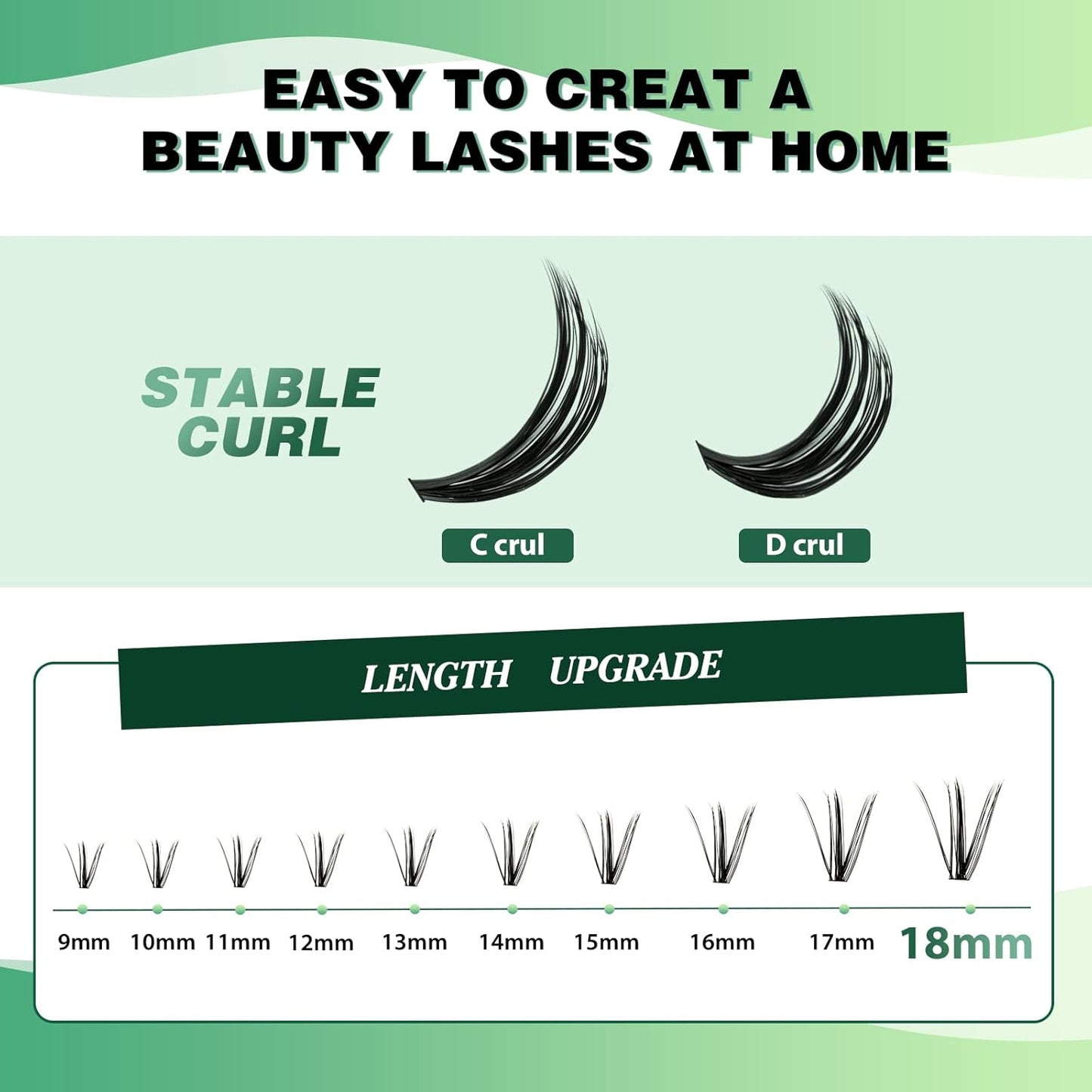 Lash Clusters 300pcs Individual Lashes 30D 0.07D Curl 15mm DIY Eyelash Extension KEYYOU Large Tray Volume Soft&Natural Cluster Lashes(30D-0.07D,15）