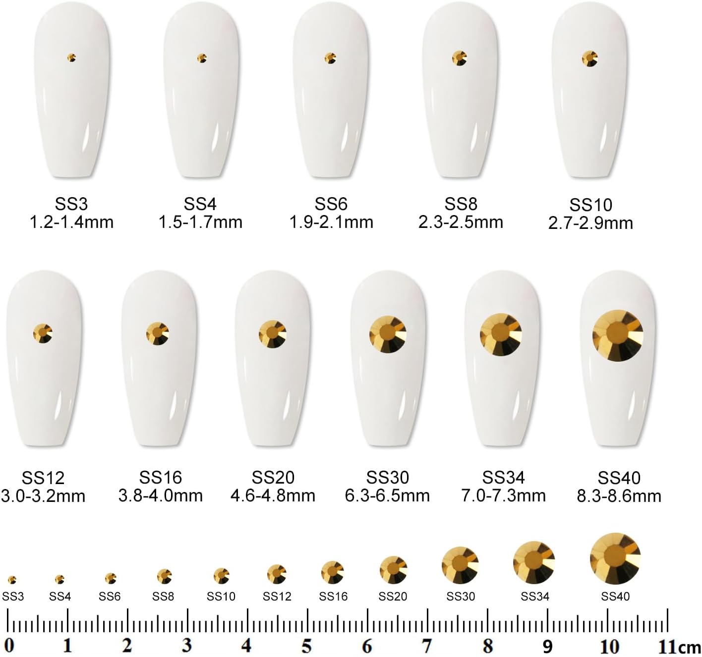 5000 PCS SS6 Flatback Rhinestones,12-Facet Diamond-Cut Glass Gems for Nail Art,Clothing,DIY Crafts,Glue-On Decoration Stones with Silver Backing,Aurum