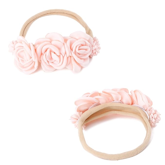 6pcs Baby Headbands Nweborn Flower Hair Bows for Girls-Infant Elastic Hair Band Bows Wraps Baby Headband Hair Accessories Gifts for Toddles
