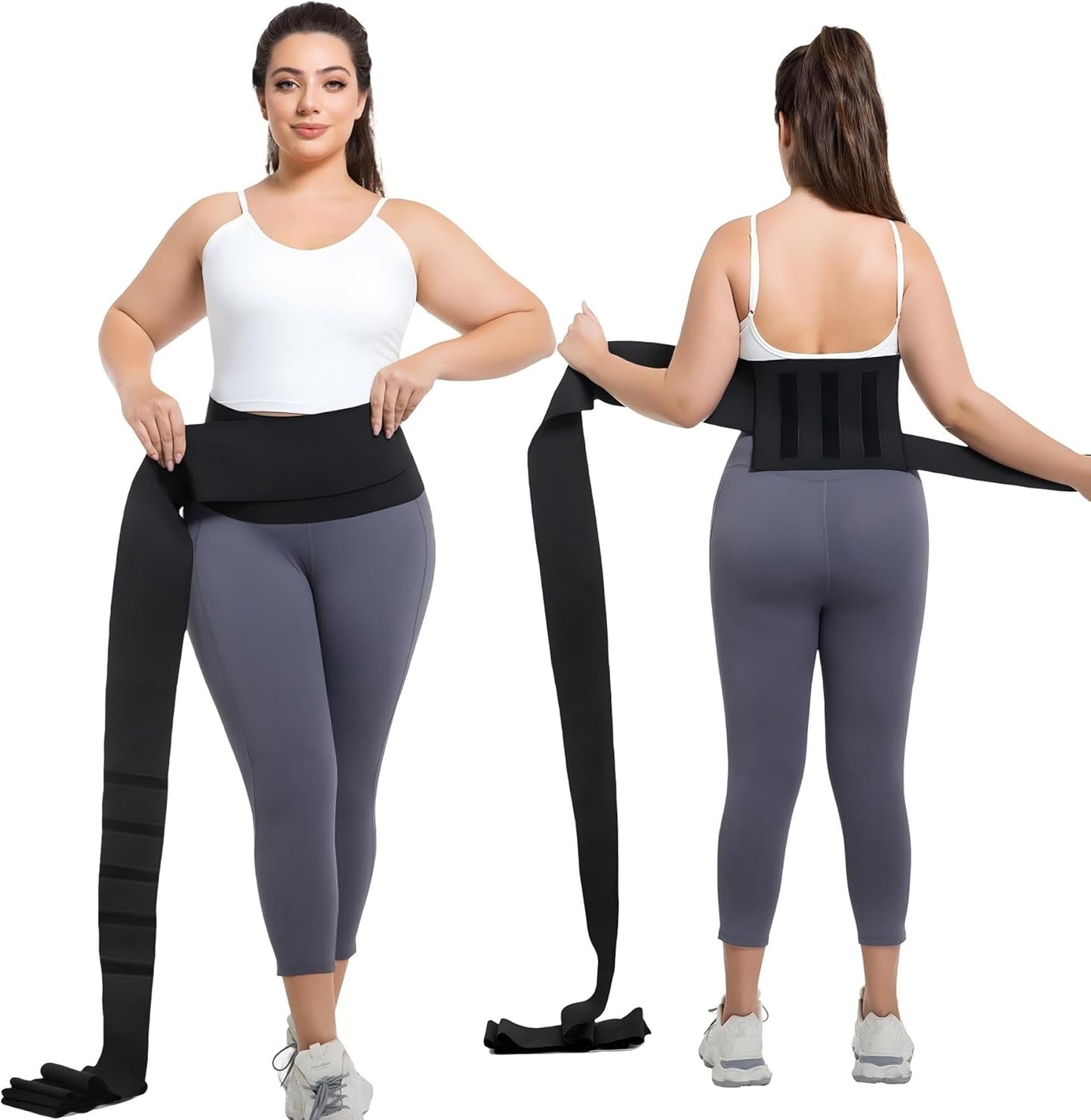 Waist Trainer for Women Plus Size 2025 Upgrade Adjust Stomach Bandage Band Long Torso Tummy Belly Body Shaper Waist Trimmer