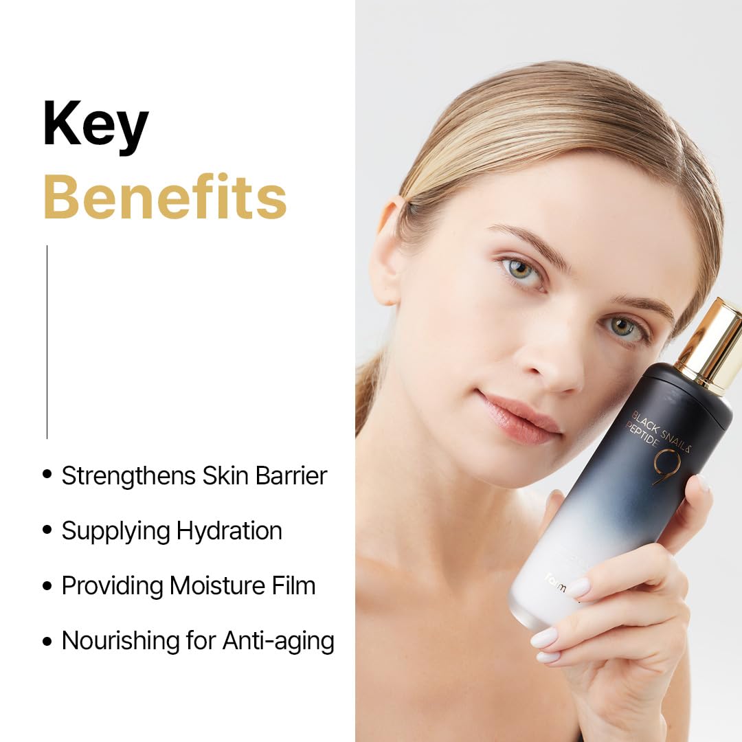 FARMSTAY Black Snail & Peptide 9 Perfect Emulsion, Snail Mucin Moisturizer for Elastic & Glow, Hydrating & Soften, Anti-aging, Barrier Repair, for Women & Men, Korean Skin Care, 4.05 fl.oz