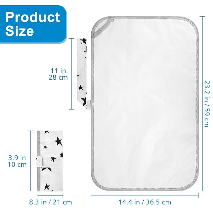 Accmor Portable Diaper Changing Pad, Foldable Waterproof Baby Changing Mat for Diaper Bag, Compact, Lightweight, Baby Changing Mat for Travel