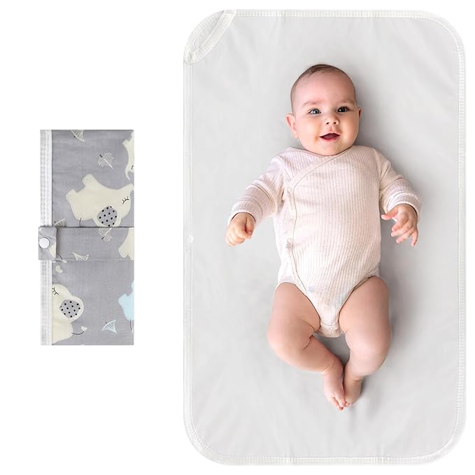 Accmor Portable Diaper Changing Pad, Foldable Waterproof Baby Changing Mat for Diaper Bag, Compact, Lightweight, Baby Changing Mat for Travel