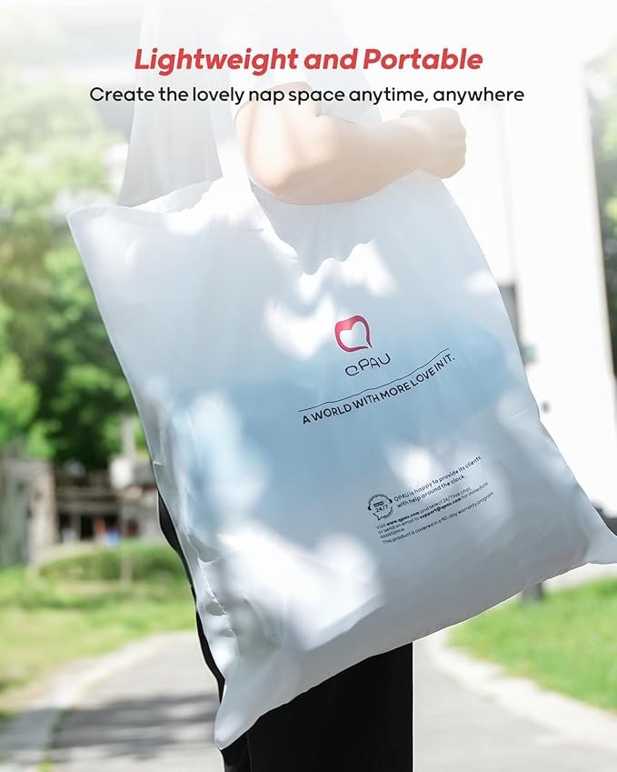 QPAU Inflatable Toddler Travel Bed with 3-Sided Safety Bumpers, Extra Large Kids Air Mattress, Includes Detachable Mattress, Portable for Camping, Travel, Home Use (Cyan)