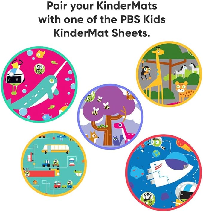 KinderMat, 5/8" Thick, 4-Section Rest Mat, 45" x 19" x 5/8", Red/Blue, Great for School, Daycare, Travel, and Home, Made in The USA