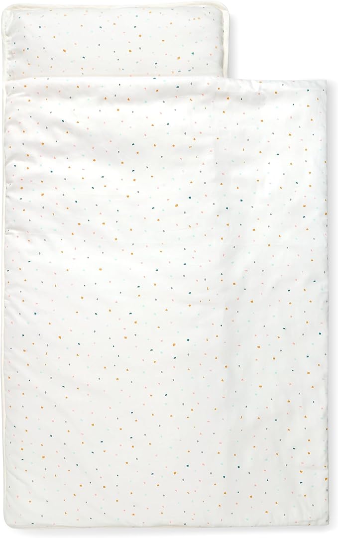 Makemake Organics GOTS Certified Organic Cotton Nap Mat with Detachable Pillow for Kids Soft Sleeping Bag for Toddlers, Boys, Girls - Ideal for Daycare, Preschool, Kindergarten