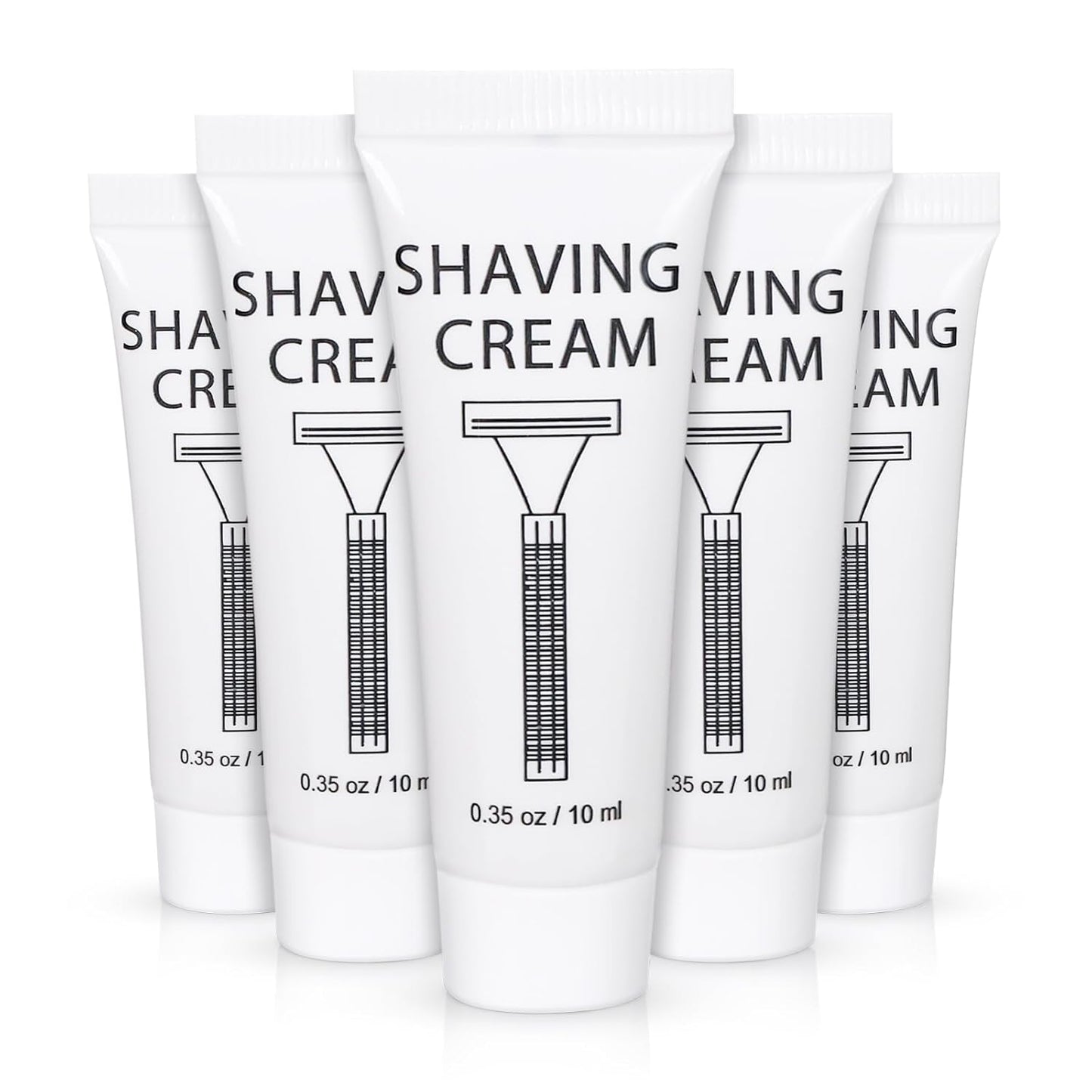 Pack of 100 Disposable Shaving Cream Bulk, Individually Wrapped, 10g/0.35 oz, Travel Size Hotel Toiletries Amenities