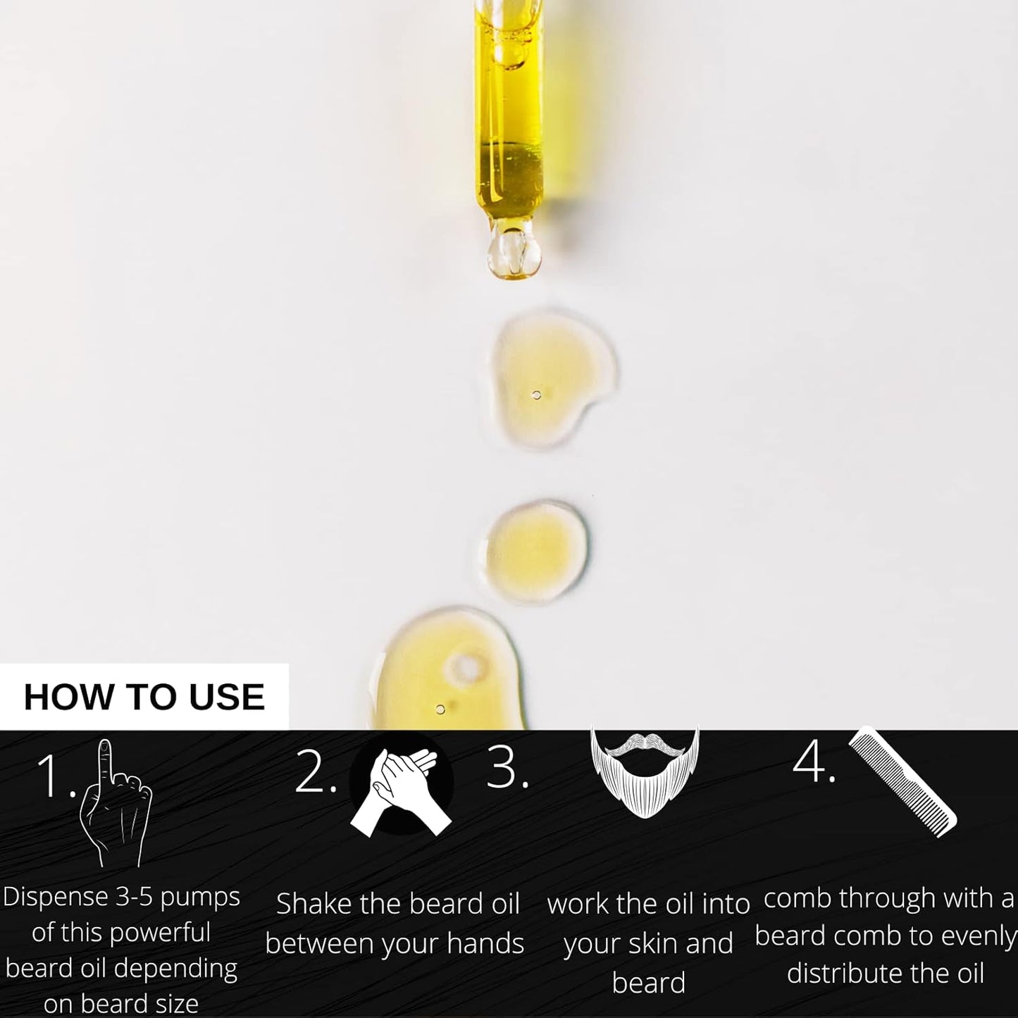 Premium Beard Oil Conditioner & Softener - Positive Vibe - 2 ounce - Beard Itch and Dry Skin Relief - Handcrafted from Natural Ingredients - Made in the USA