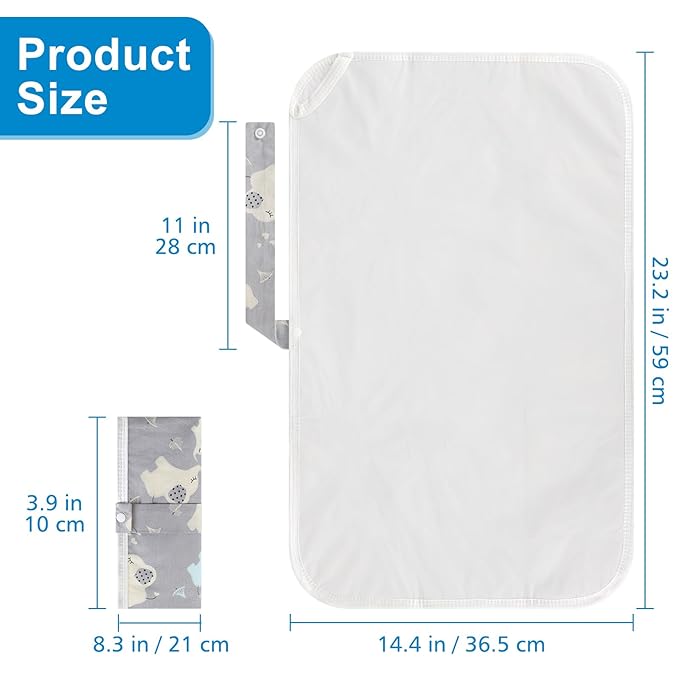 Accmor Portable Diaper Changing Pad, Foldable Waterproof Baby Changing Mat for Diaper Bag, Compact, Lightweight, Baby Changing Mat for Travel