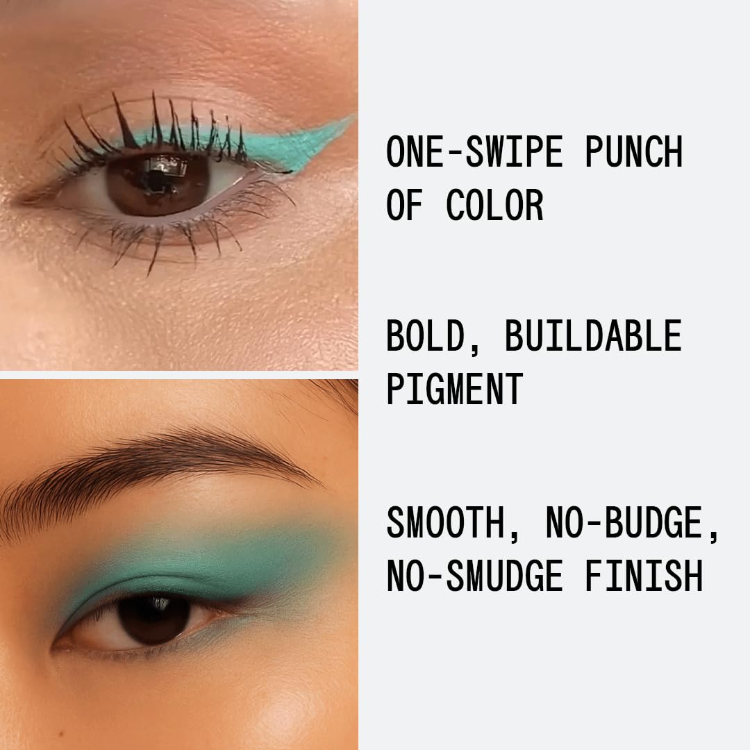 about-face Matte Fluid Eye Paint Replicant – High-Pigment Liquid Eyeshadow, Long-Lasting, No-Budge Matte Finish, Vegan & Cruelty-Free (Aqua)