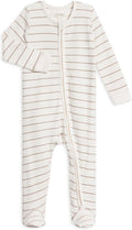 Colored Organics Baby Zip-Up Footed Sleeper with 2-Way Zipper - Newborn Organic Cotton Pajamas