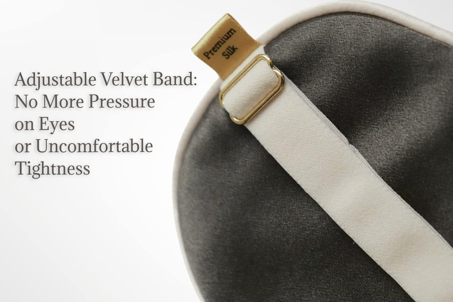 Premium 25 Momme Mulberry Silk Eye Mask for Sleeping (Vanilla Ice)